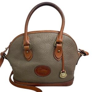 Dooney & Bourke handbag in leather‎ Crossbody Satchel Purse Zip Tote Top Zip VTG